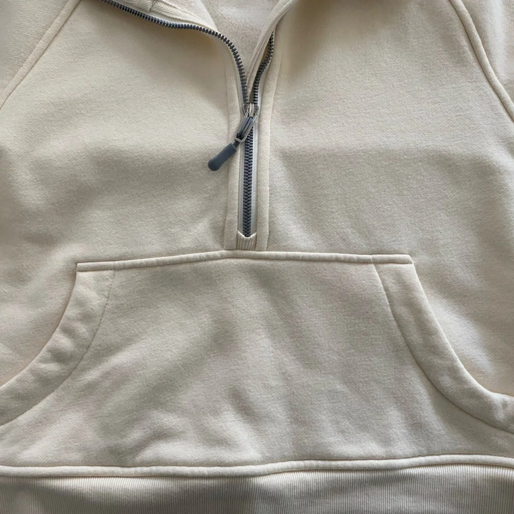 1/2 Zip Funnel Neck Crop Sweater - Picture 3 of 6